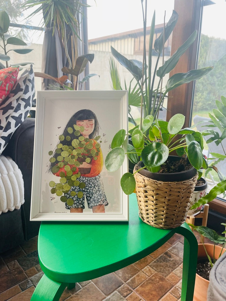 The Plant Girl — Fine Art Print (Framed)