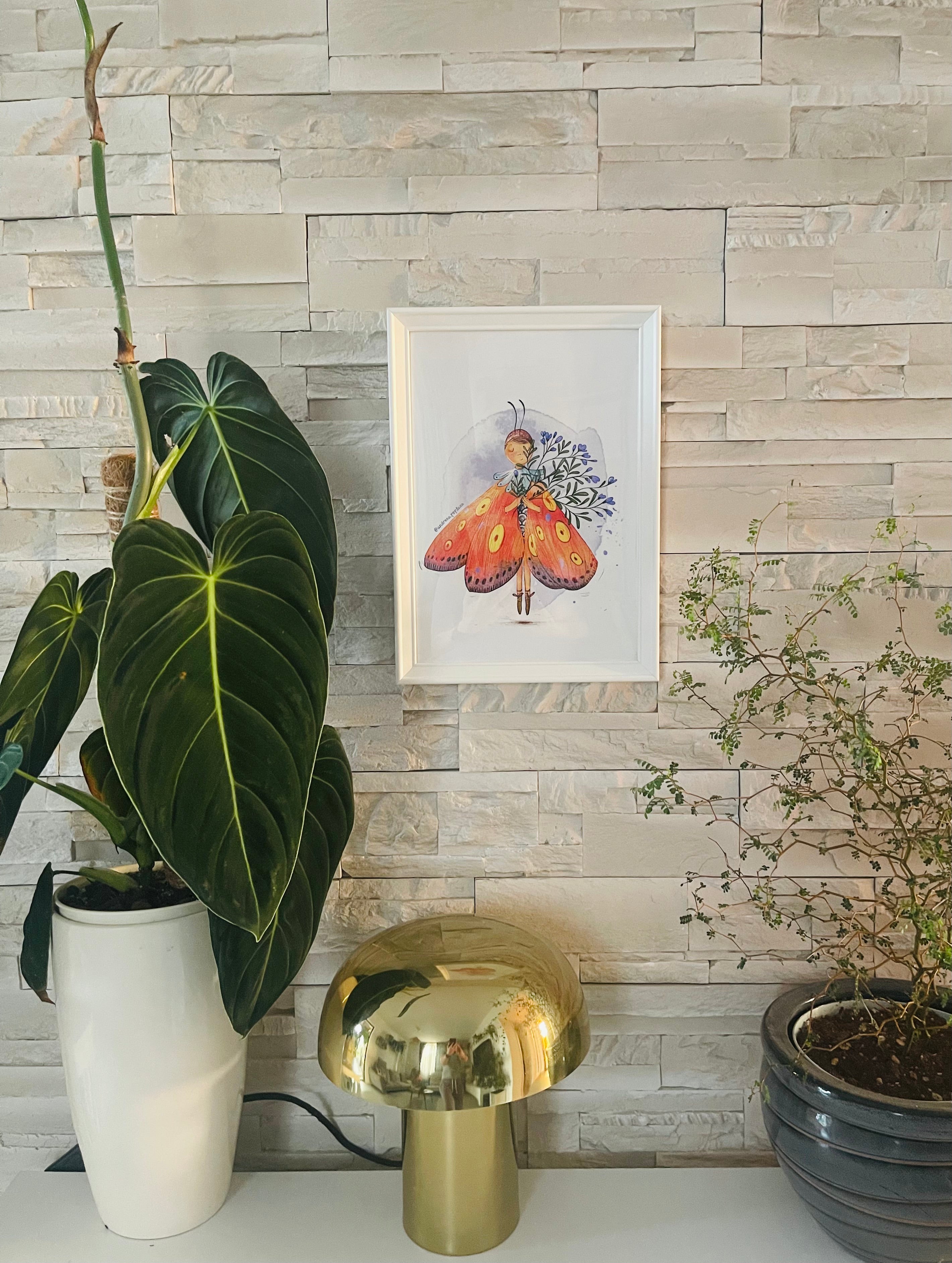 Butterfly Girl — Fine Art Print (Framed)