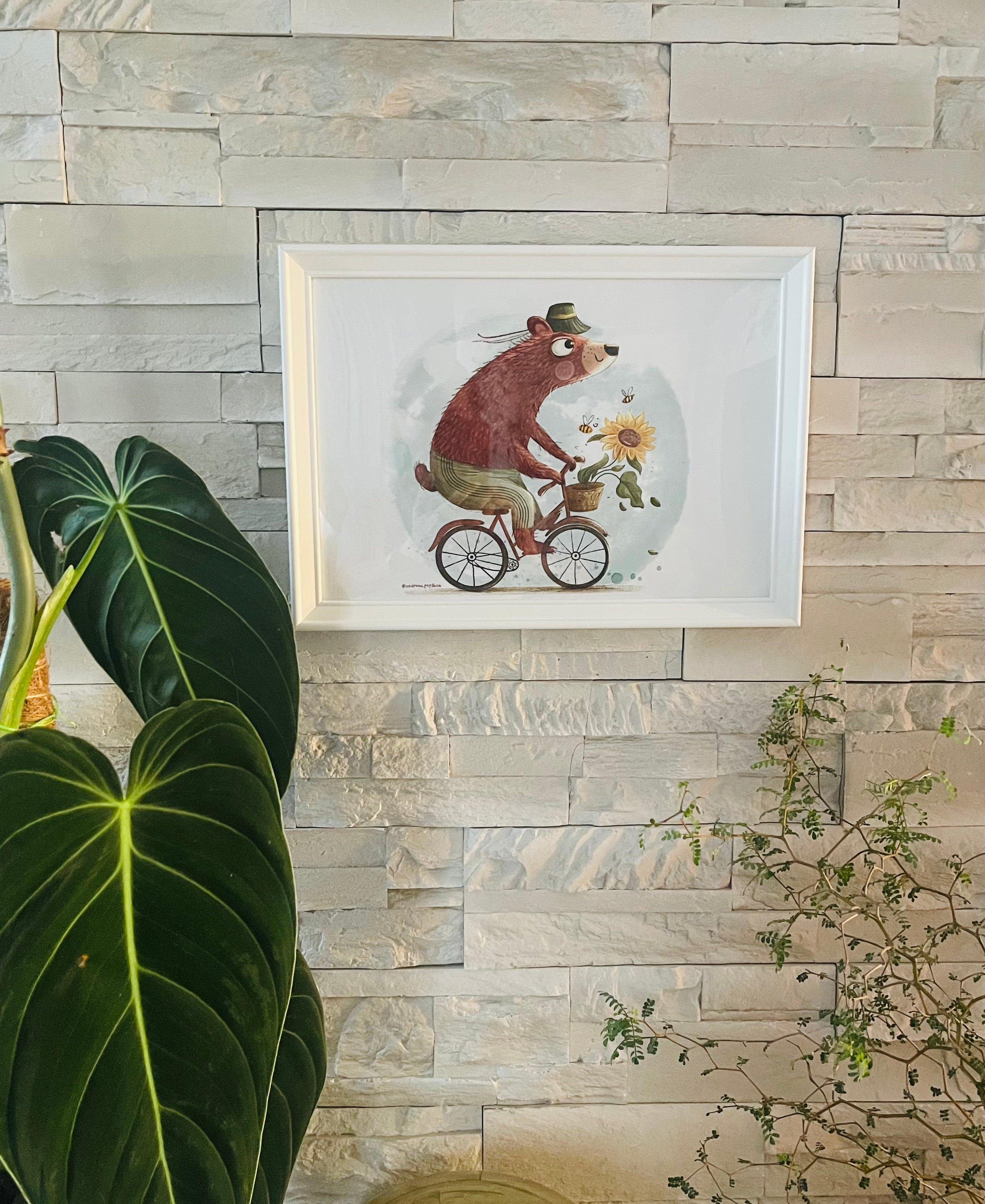 A Sunny Ride — Fine Art Print (Framed)