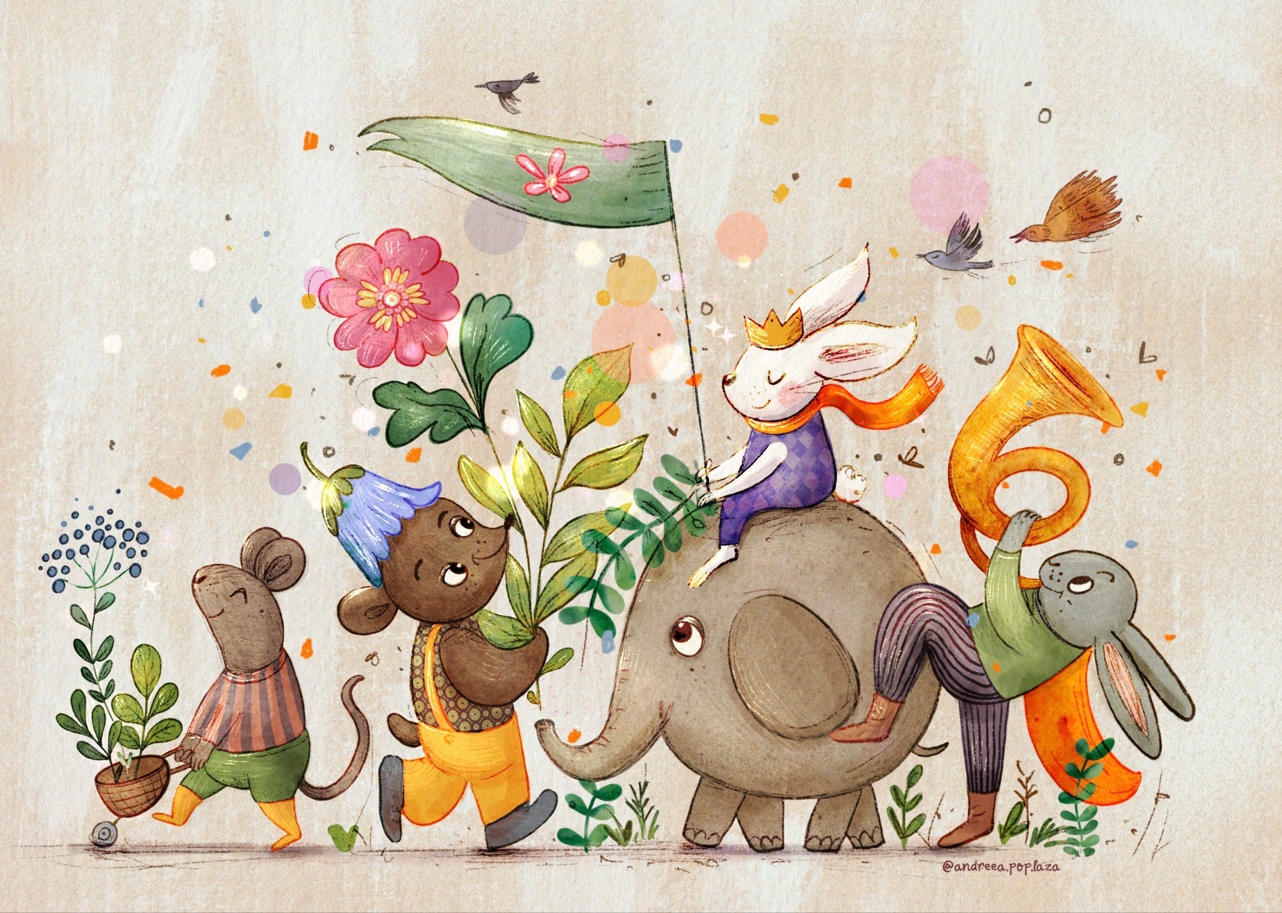 Spring Parade — Fine Art Print (Framed)