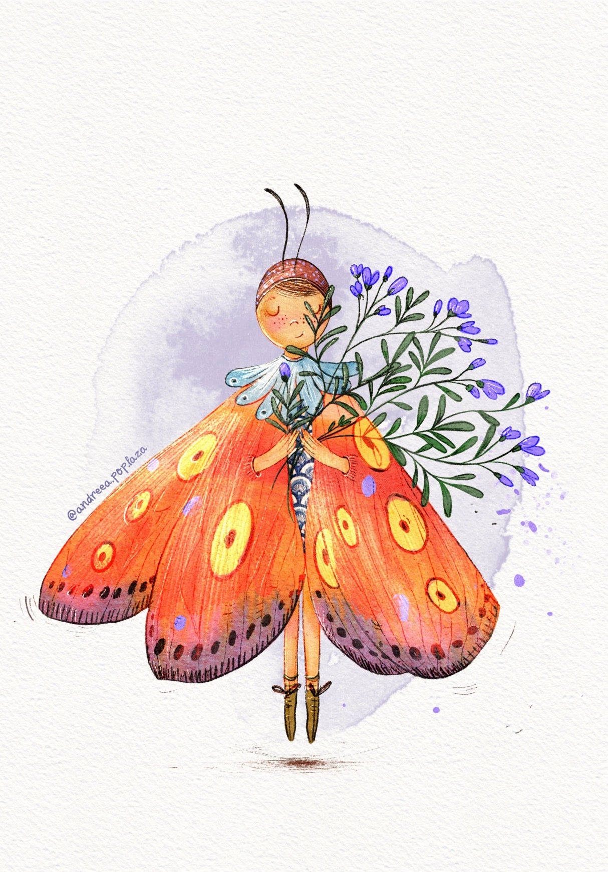 Butterfly Girl — Fine Art Print (Framed)